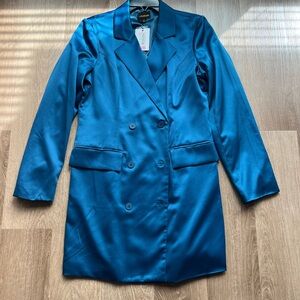 Sugarlips Teal Satin Jacket